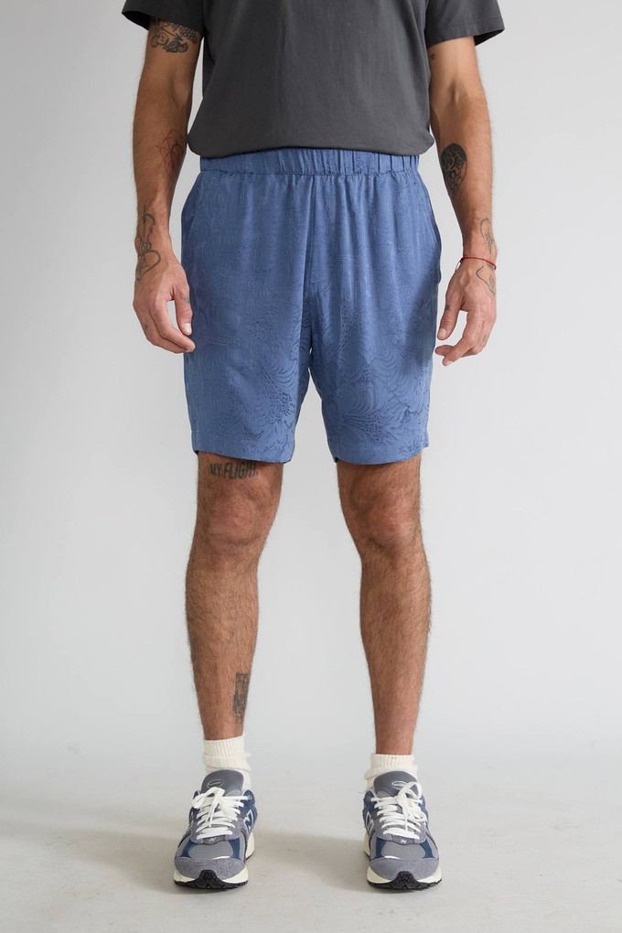 zen indigo Lightweight Travel Shorts from Yahmo