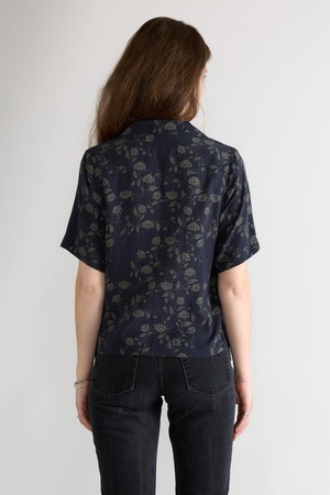 midnight Better-Than-Silk Bowling Shirt from Yahmo