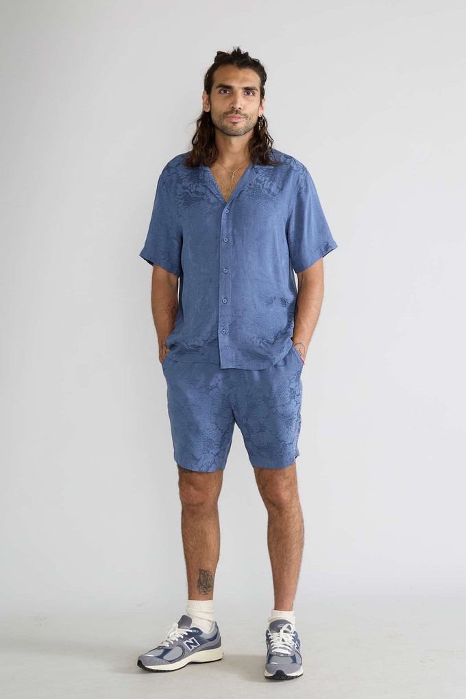 zen indigo Lightweight Travel Shorts from Yahmo