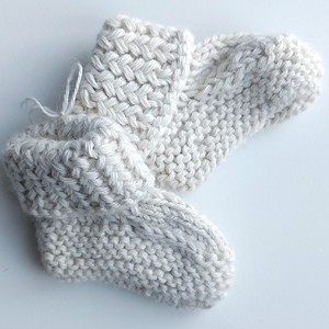 Baby Socks | 100% Baby Alpaca Wool | 3-6 Months | Baby Vanilla from Yanantin Alpaca