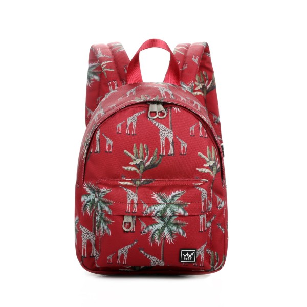 YLX Hemlock Backpack (S) | Kids | Bordeaux Giraffes from YLX Gear